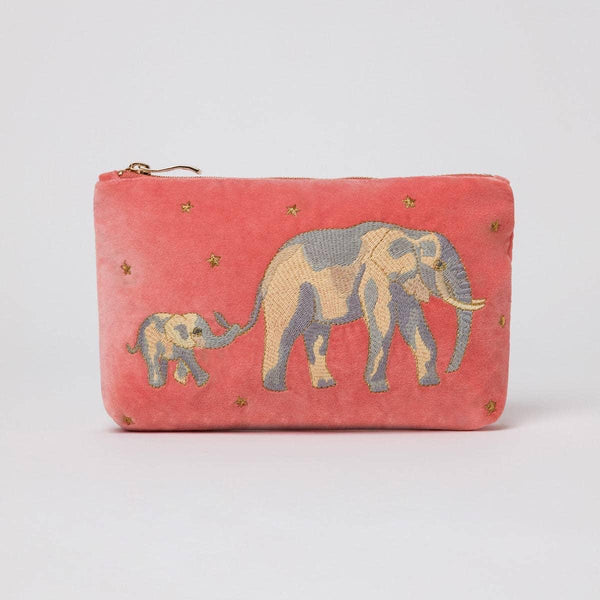 Elizabeth Scarlett Double Elephant Mini Pouch