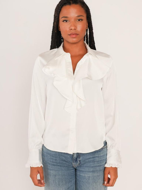 Satin Shirt- White