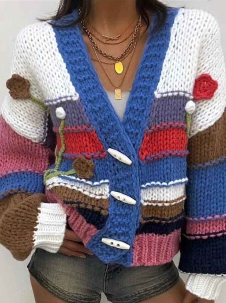 Blue Mix Chunky Knit