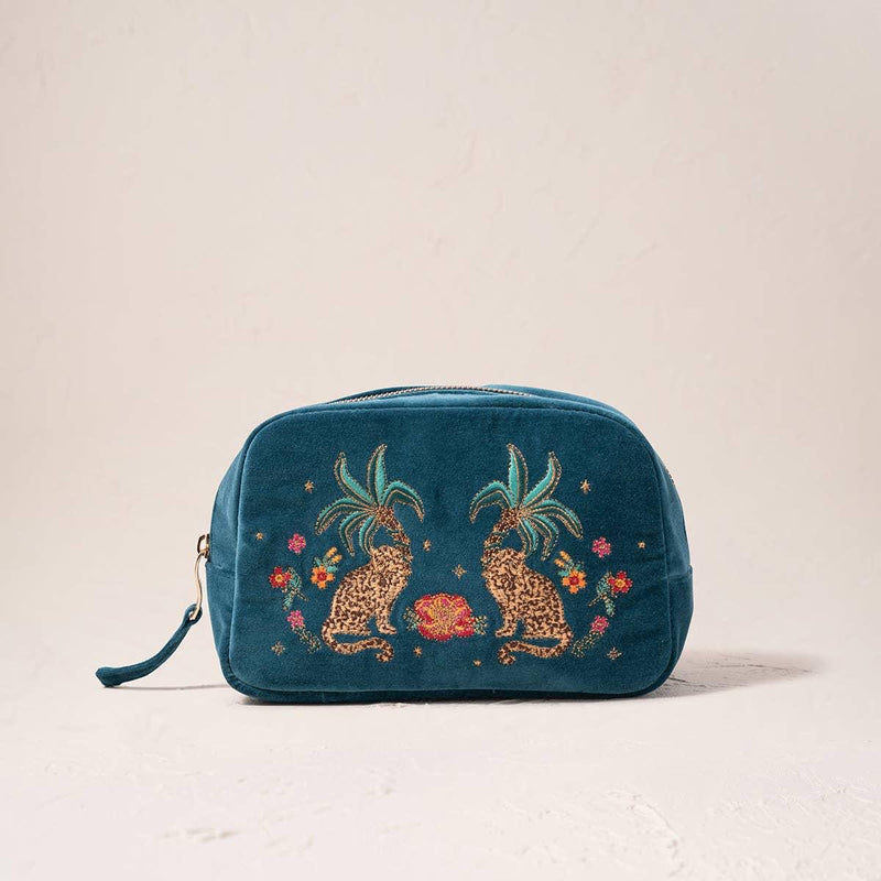 Elizabeth Scarlett Tropical Jaguar Cosmetics Bag
