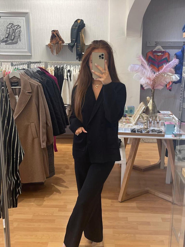 Black Button Lounge-wear