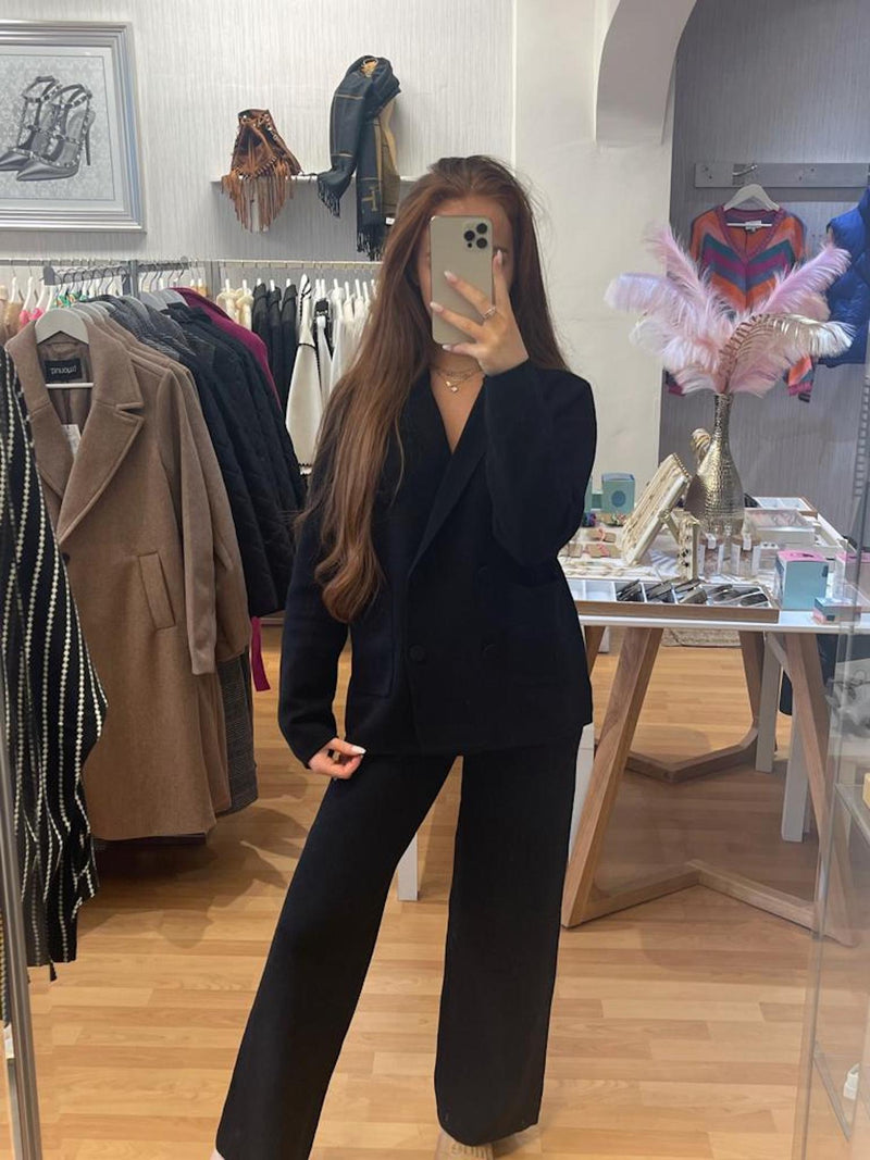 Black Button Lounge-wear