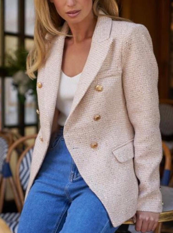 Adina Sequin Tweed Blazer
