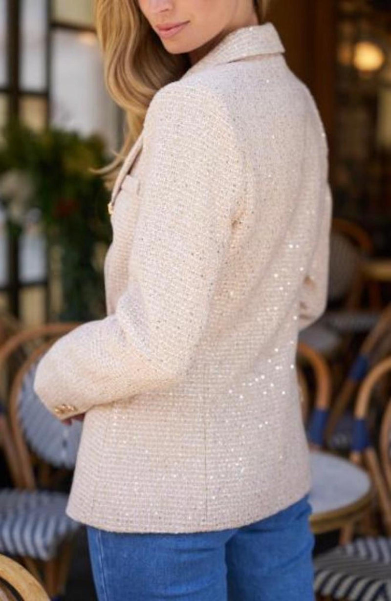 Adina Sequin Tweed Blazer