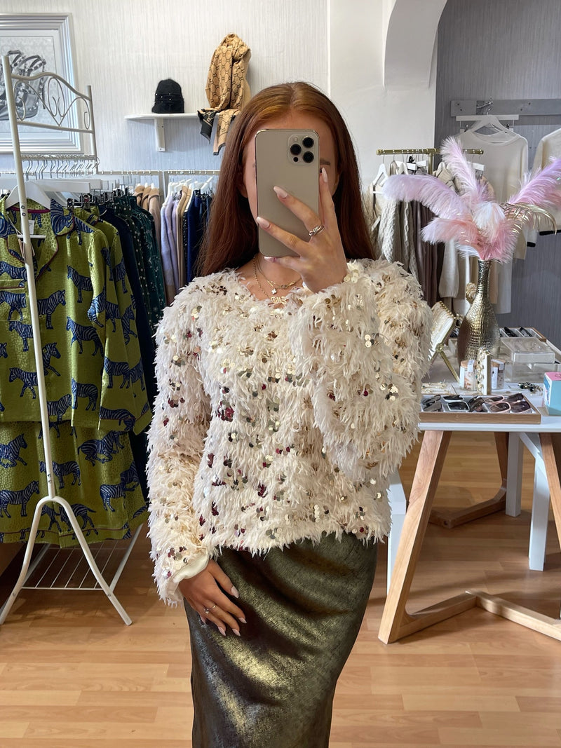Cream on sale sparkly jumper