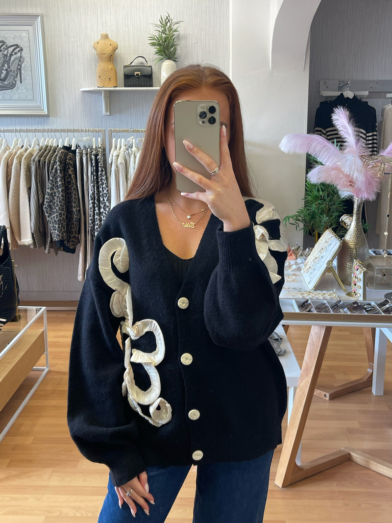 Satin Swirl Cardigan