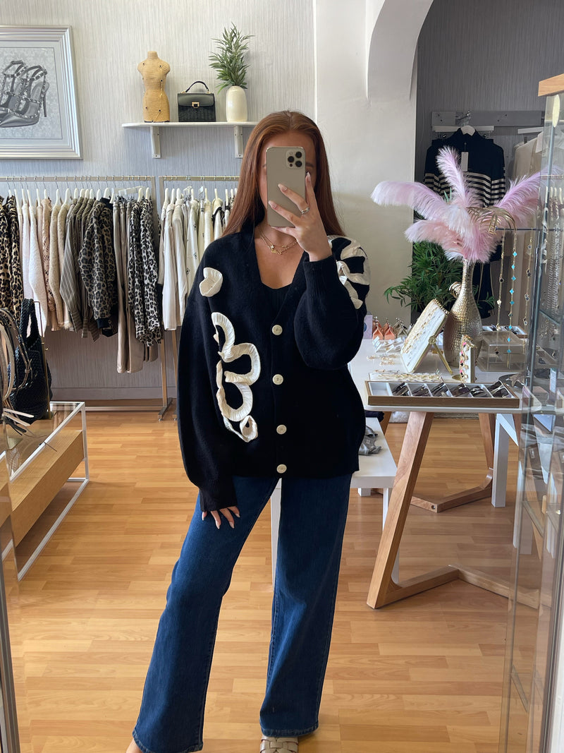 Satin Swirl Cardigan