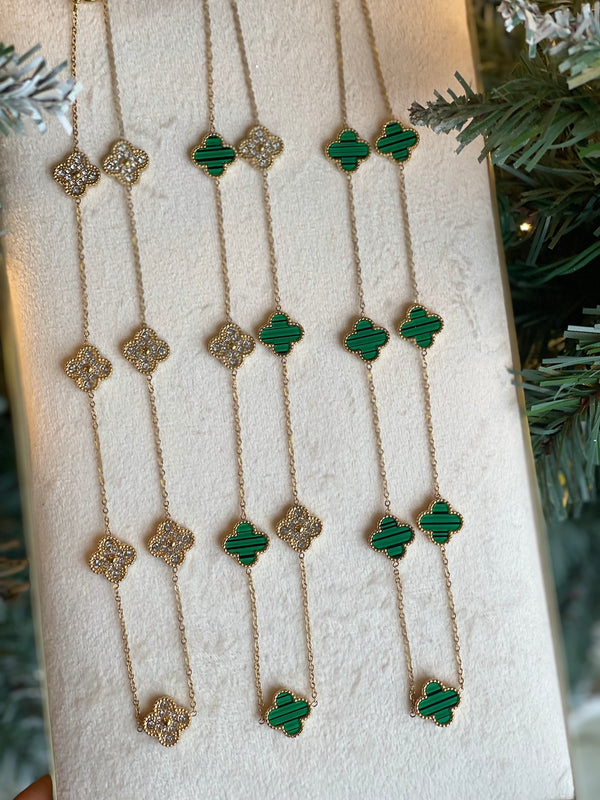 Clover Leaf Necklace - green