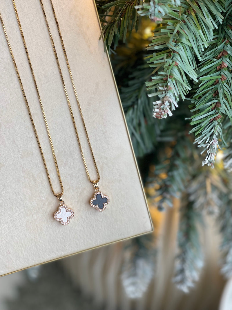 Double sided Clover Necklace