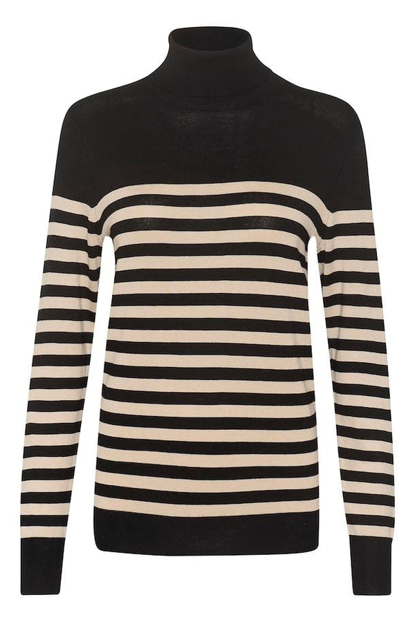 Kaffe pinstripe polo neck