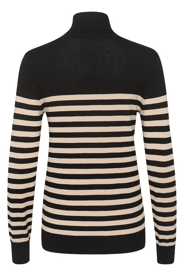 Kaffe pinstripe polo neck