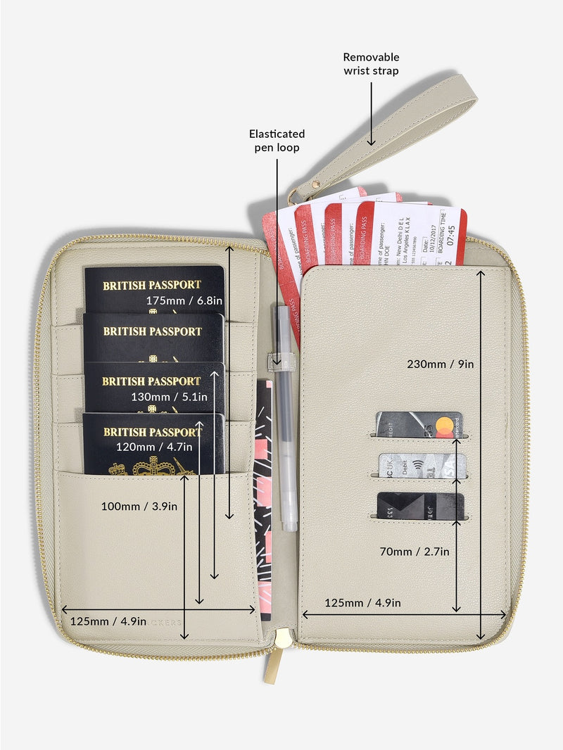 Stackers Passport Sleeve - Linen & Oatmeal
