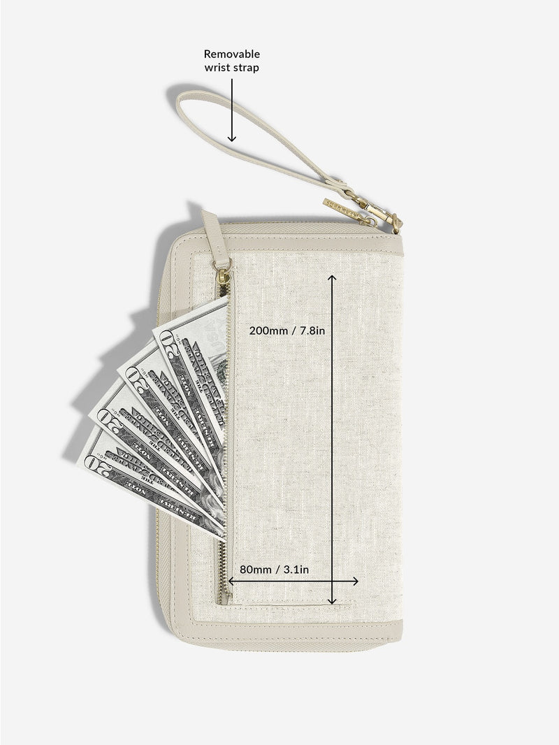 Stackers Passport Sleeve - Linen & Oatmeal