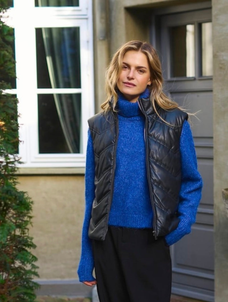 Kaffe PU Waistcoat
