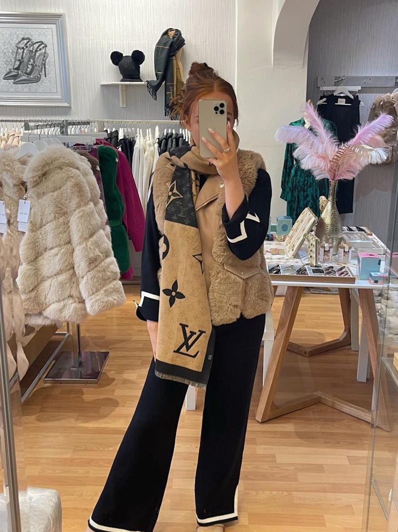 Amelia Faux Fur Gilet - Camel