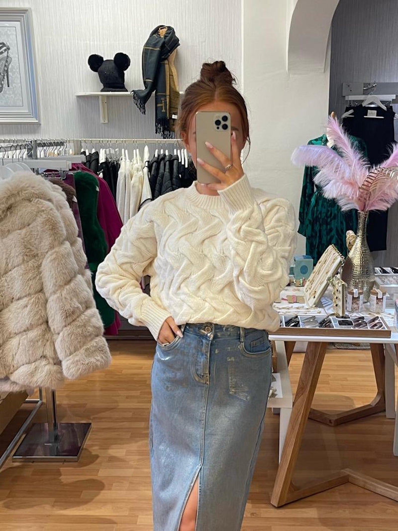 Cream Chunky Knit jumper