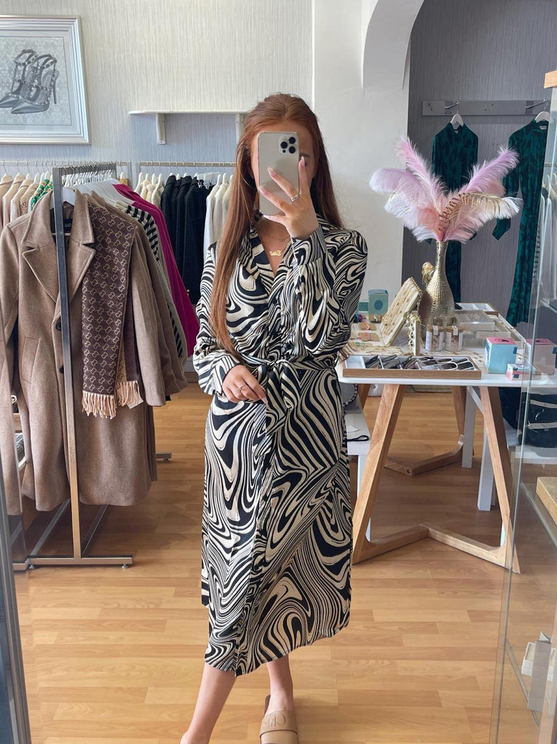 Selena Swirl Shirt Dress