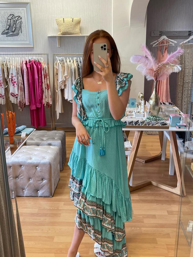Polka Dot Paisley Dress
