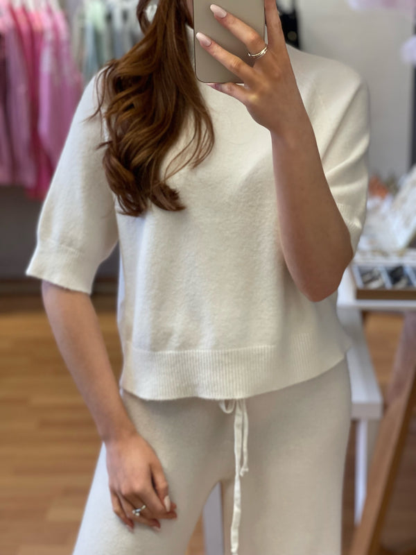 Erika half sleeve jumper-cream