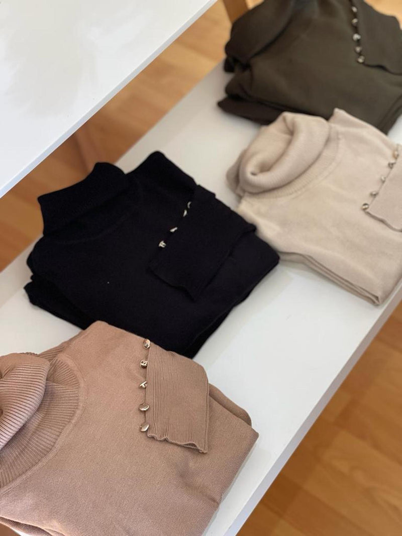 Ribbed polo jumpers- multi colours