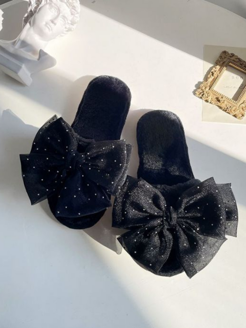Black sparkly slippers 2025