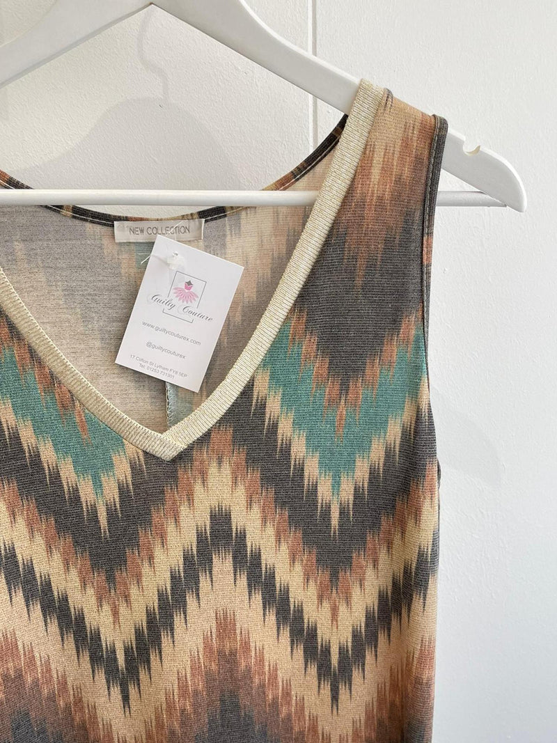 Zoe print maxi dress - Grey/Blue