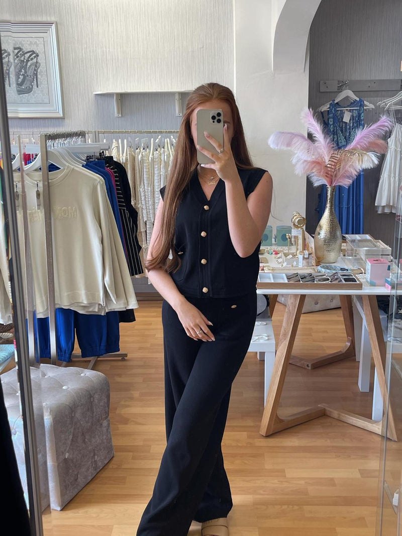 3 piece Knit set- Black
