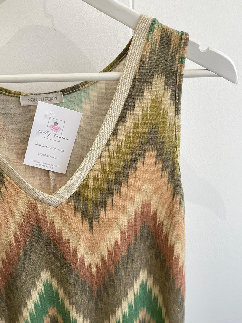 Zoe print maxi dress - sage green