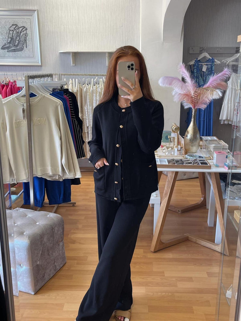 3 piece Knit set- Black