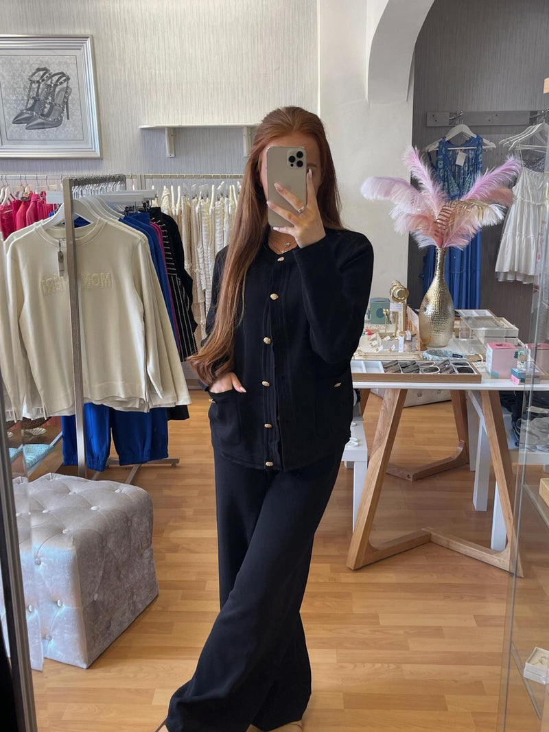 3 piece Knit set- Black