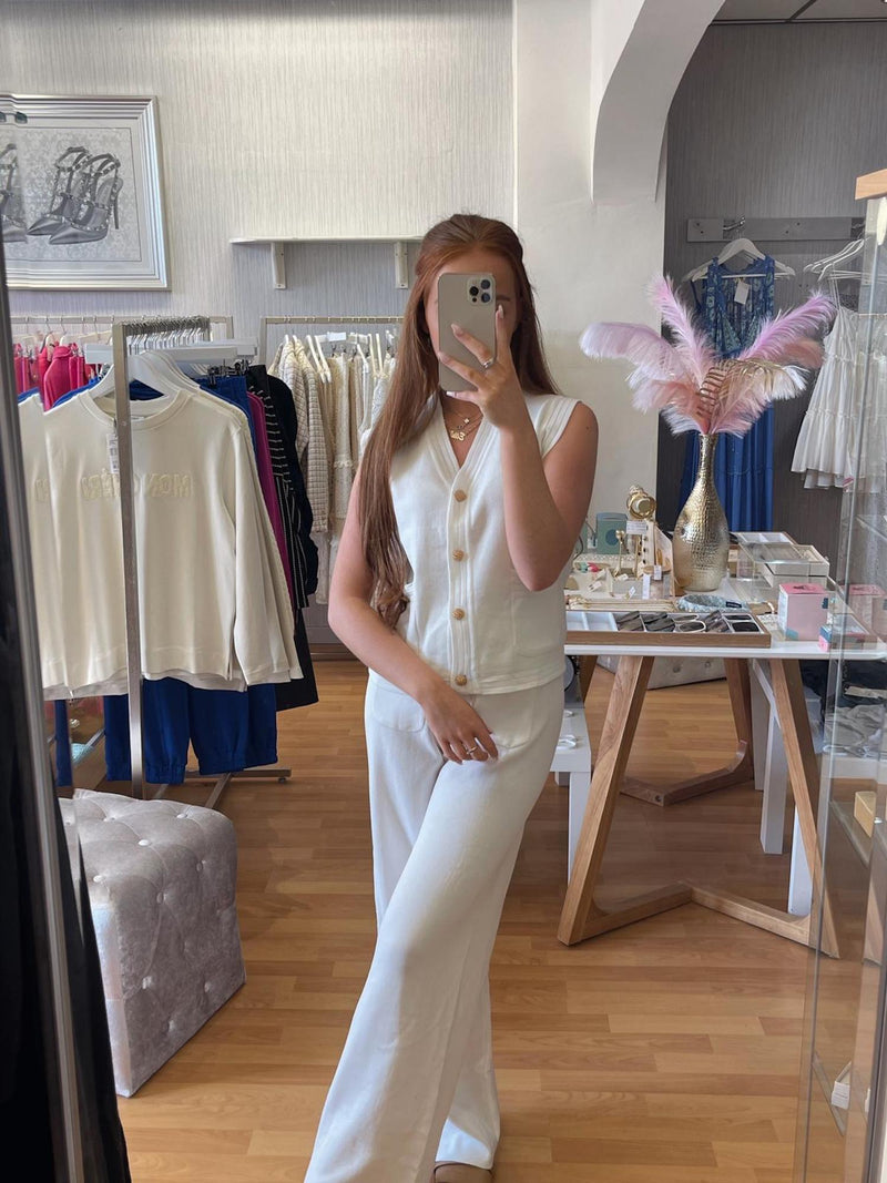 3 piece Knit set- Cream