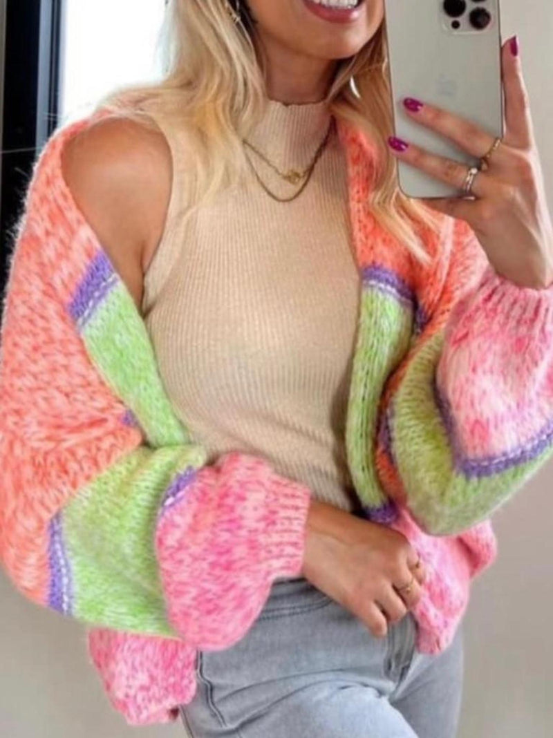 Slouch knit Cardigan- Brights