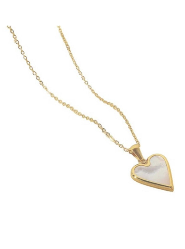 Mother of Pearl heart necklace