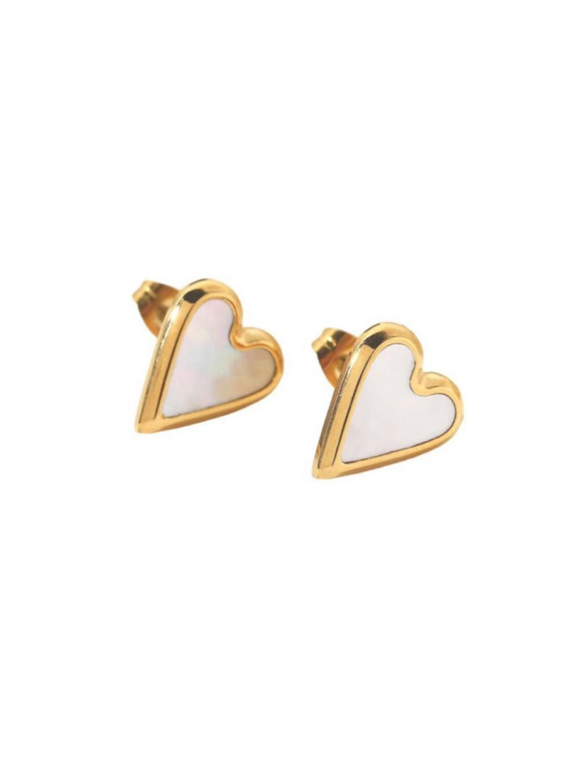 Mother of Pearl Heart earrings