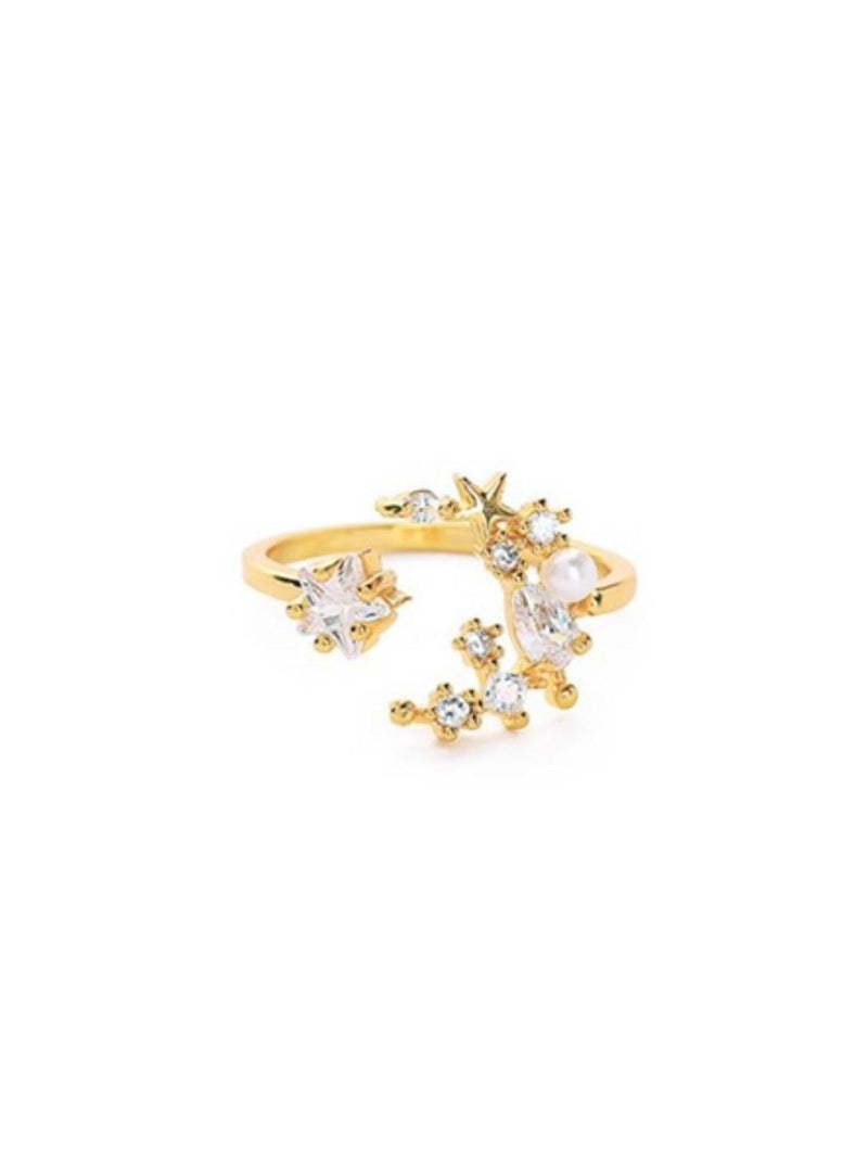 Moon & Star Ring