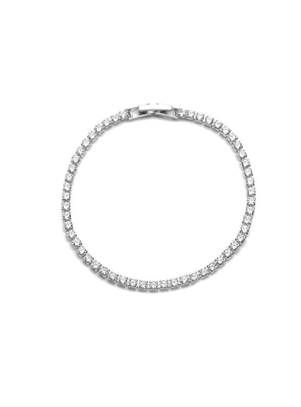 Silver tennis bracelet