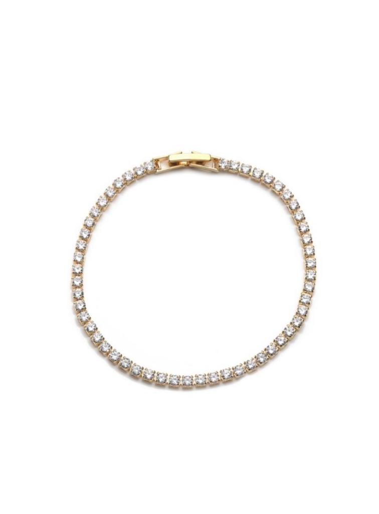 Gold tennis bracelet