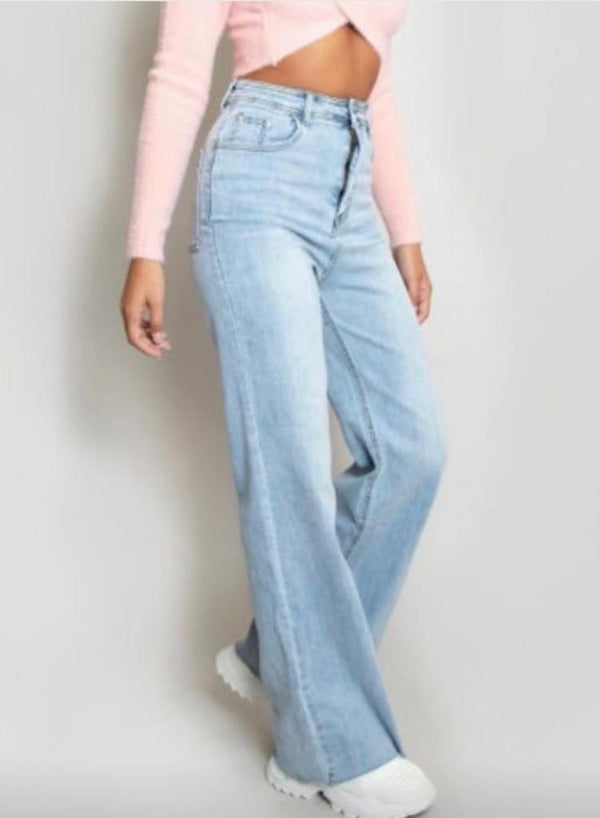 Wide Leg Denim Jeans