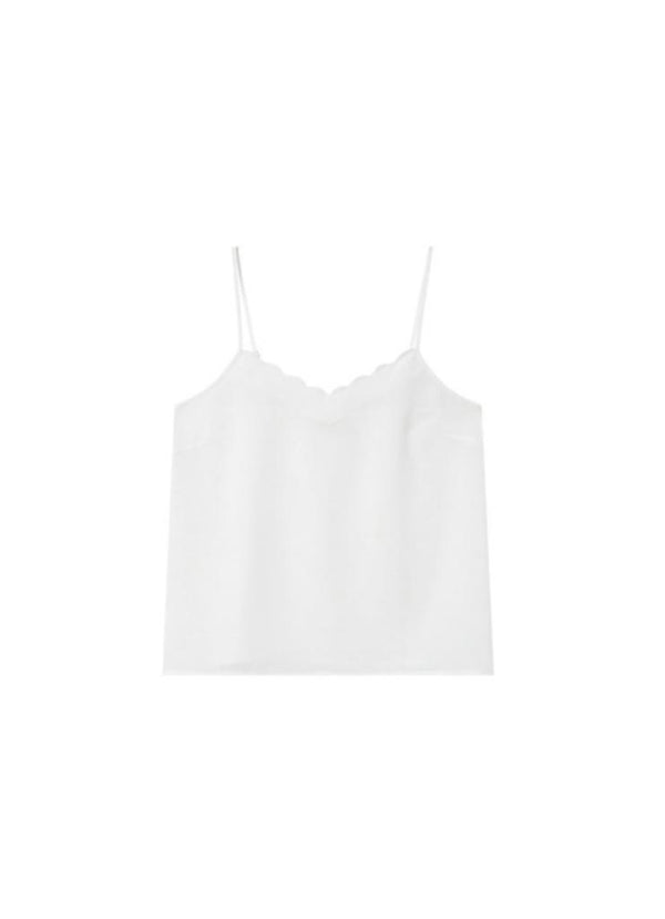 Grace & Mila Frill vest top in White