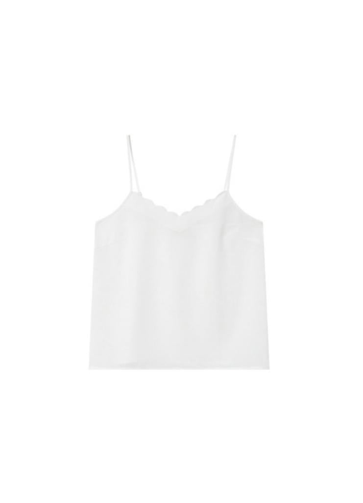 Grace & Mila Frill vest top in White