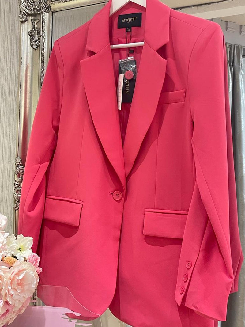 Tailored Oversized Blazer - Pink