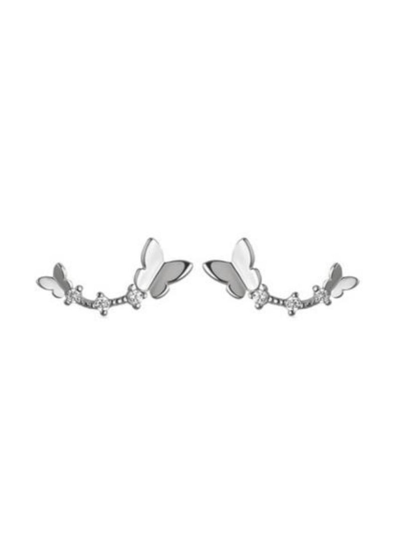 Butterfly Trail earrings - Silver