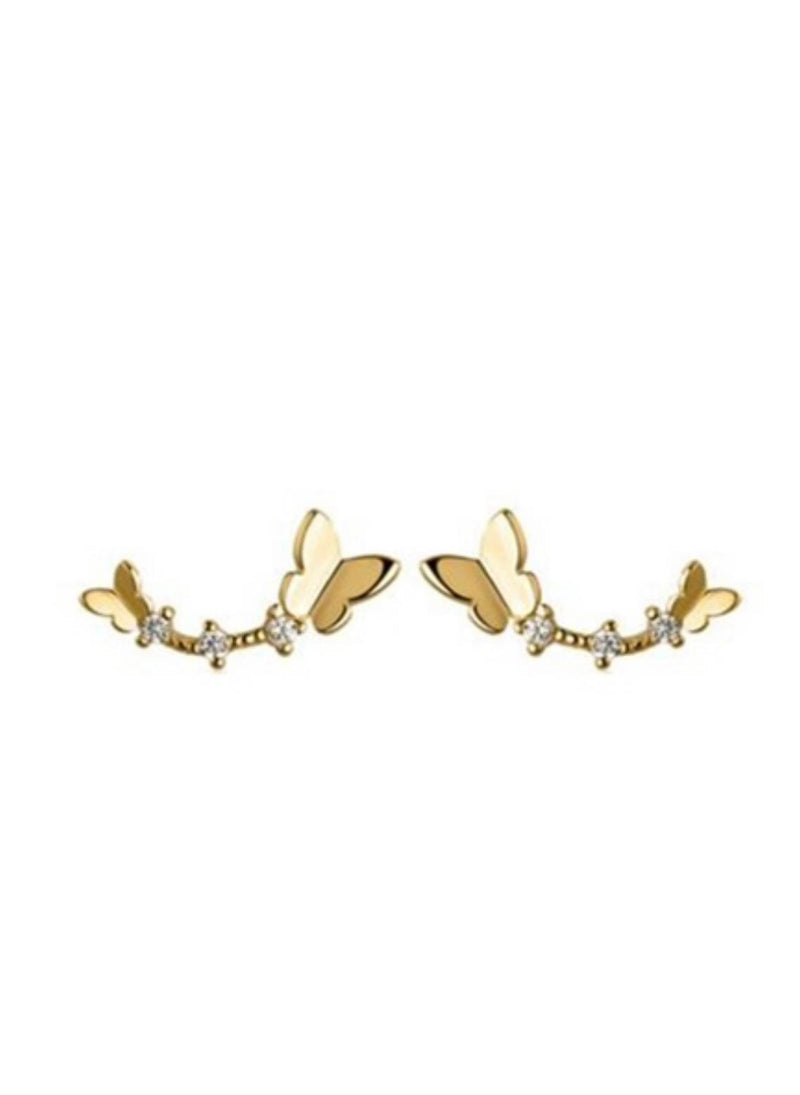 Butterfly Trail earrings - Gold