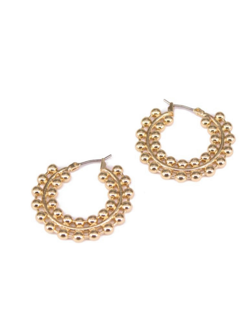 Ball hoop earring