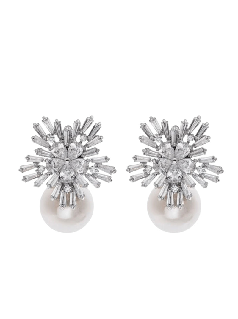 Snowflake Pearl earrings