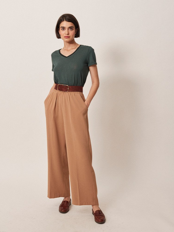Grace & Mila wide leg trouser - camel