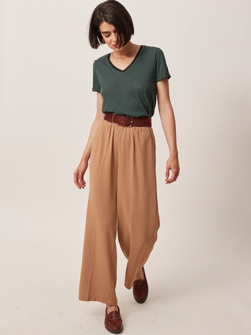 Grace & Mila wide leg trouser - camel